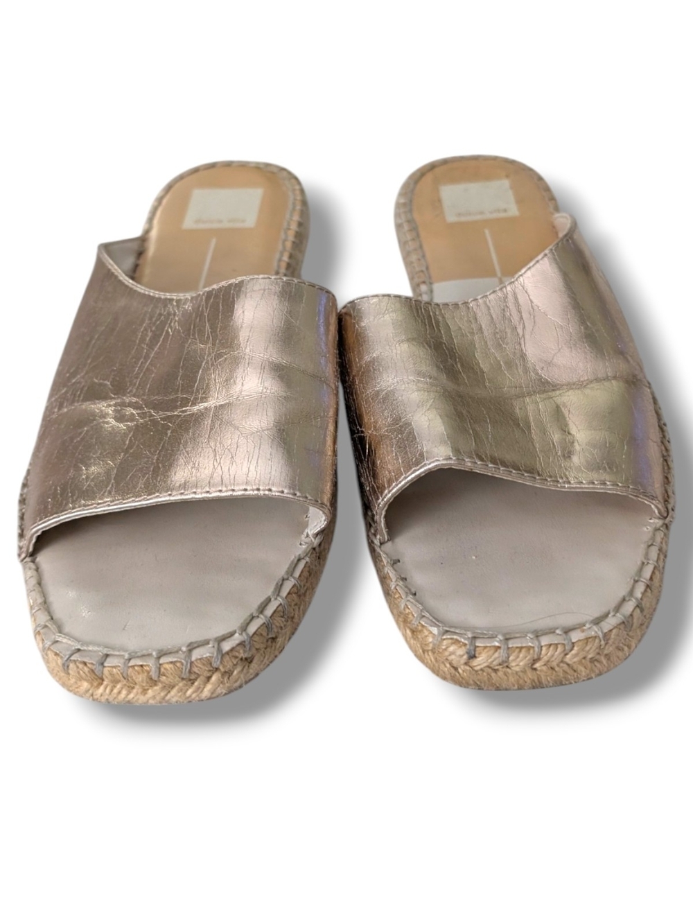 Dolce Vita Banji Espadrille In metallic rose gold finish, Size 9.5